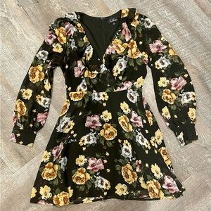 Ladies Lulu’s Floral Ruffle Dress